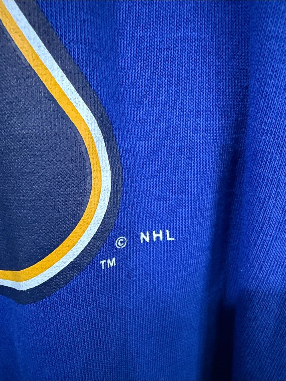 NHL Saint Louis Blues Gold Lace-Up Crewneck Hockey Pullover